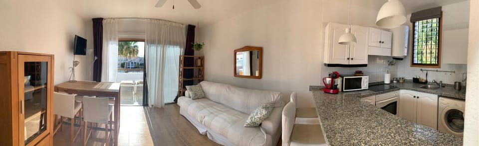 Living room, kitchen