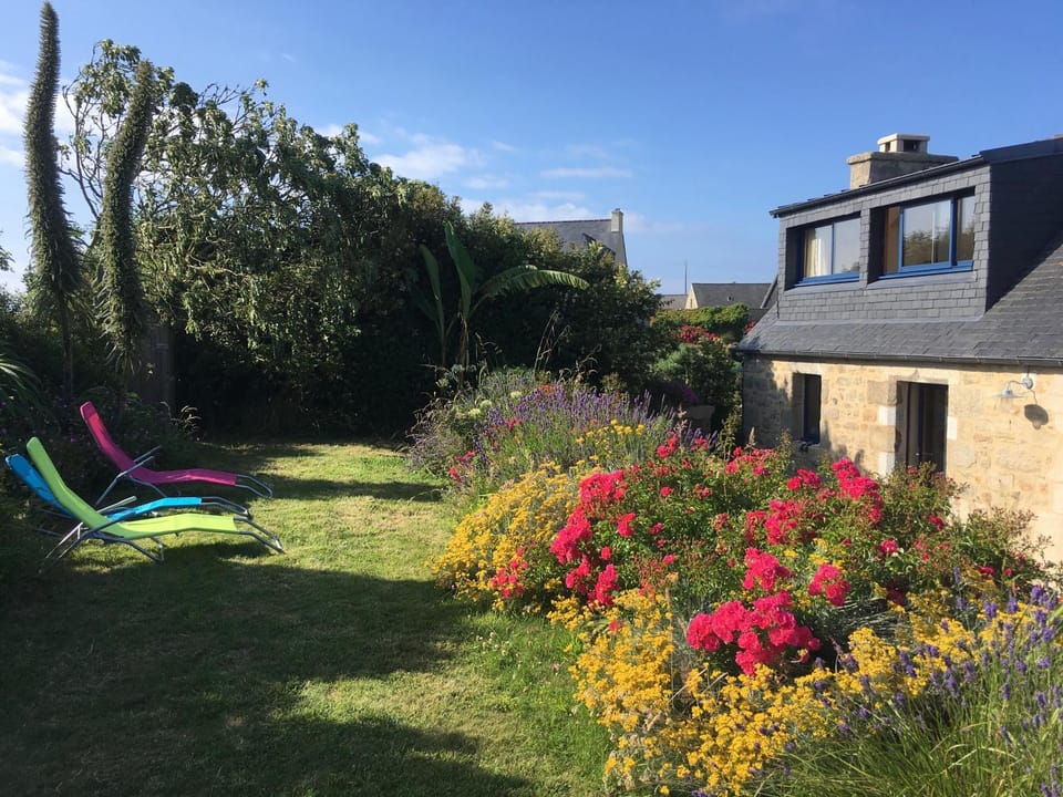 Property building, Day, Garden, Garden view, sunbed