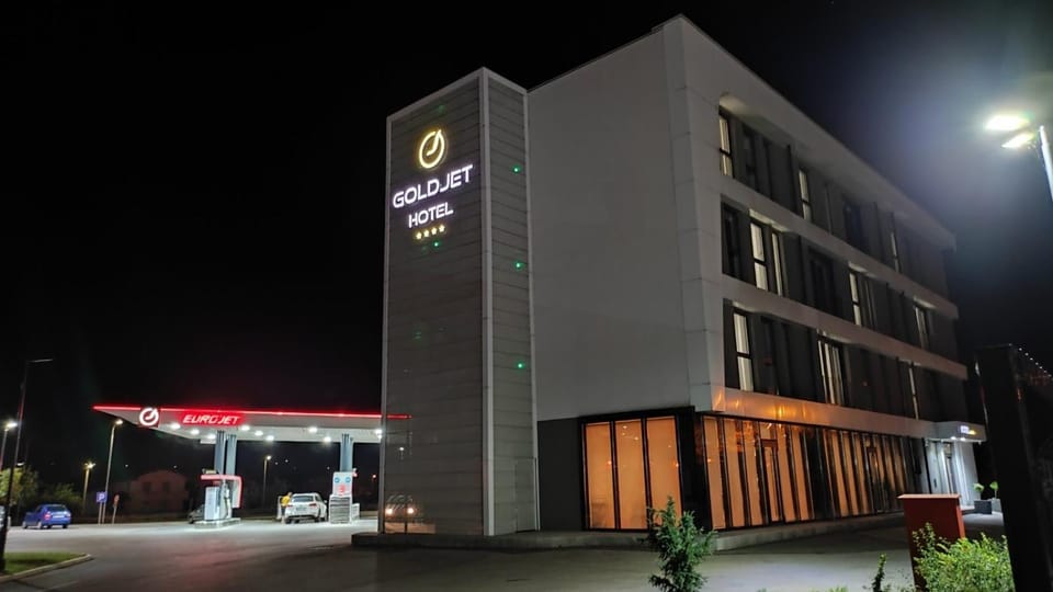 Property building, Night, Parking