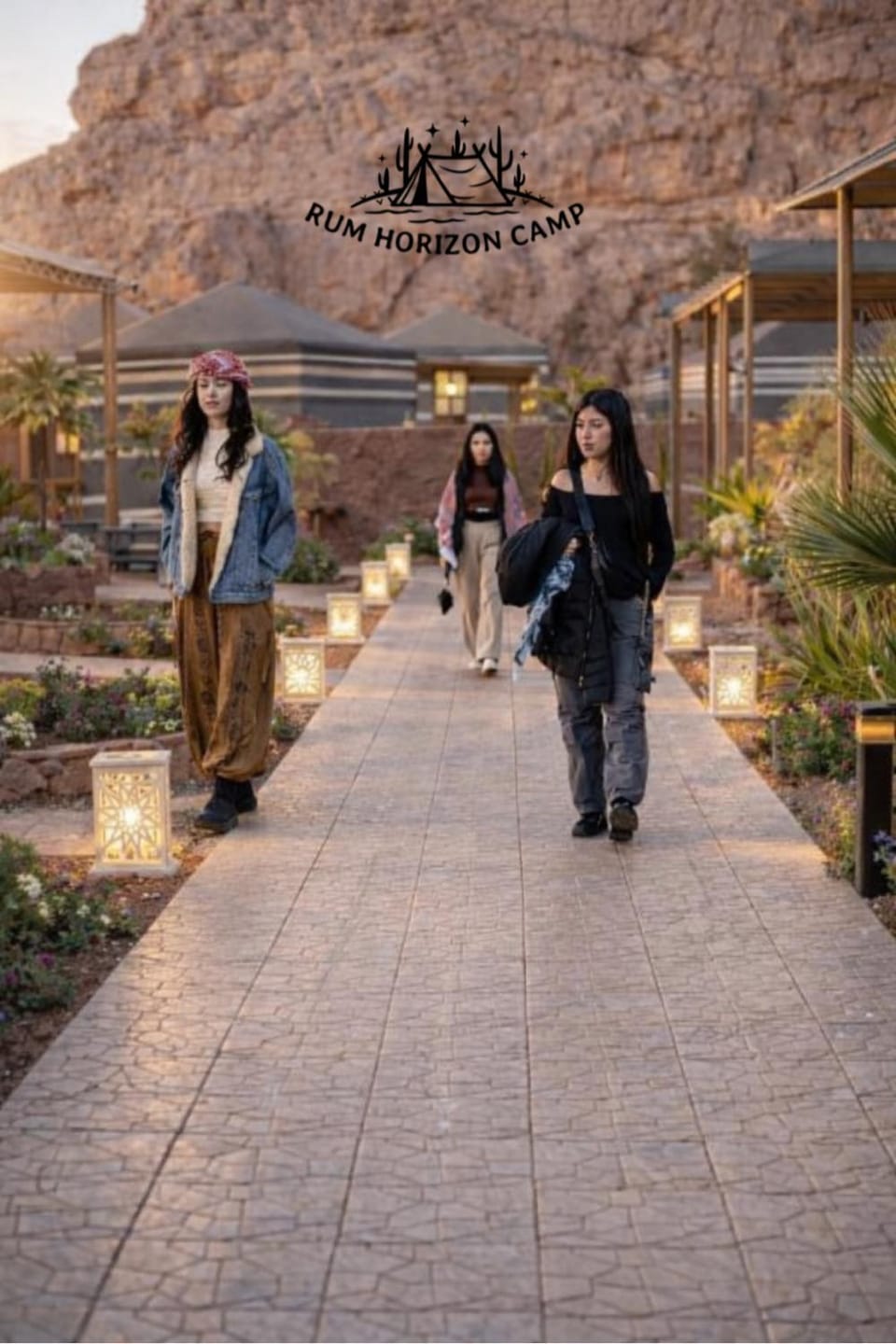 Nearby landmark, Spring, Day, People, Natural landscape, Text overlay, Mountain view, group of guests