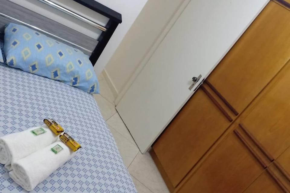 Bed, Photo of the whole room, Bedroom, towels, wardrobe