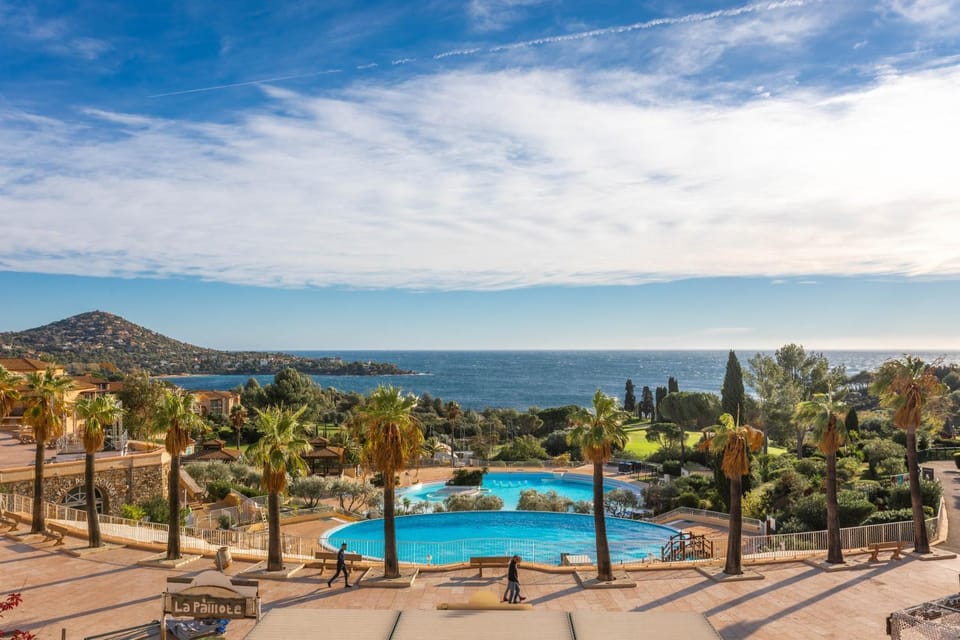 Property building, Living room, Swimming pool