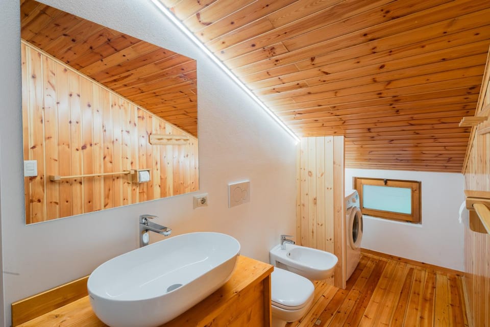 Shower, Toilet, Bathroom, bidet, heating, towels, washing machine