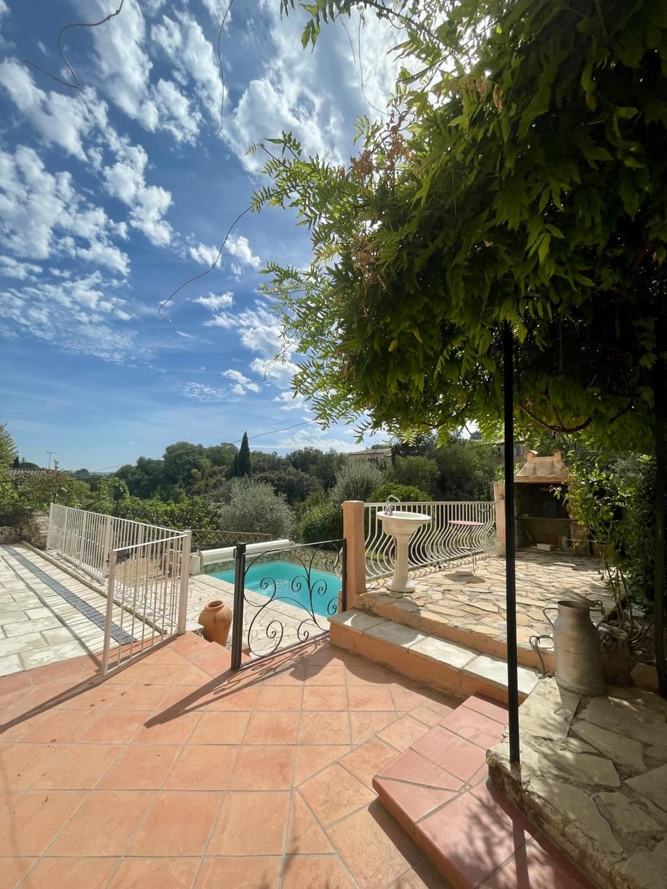Natural landscape, Garden, Pool view