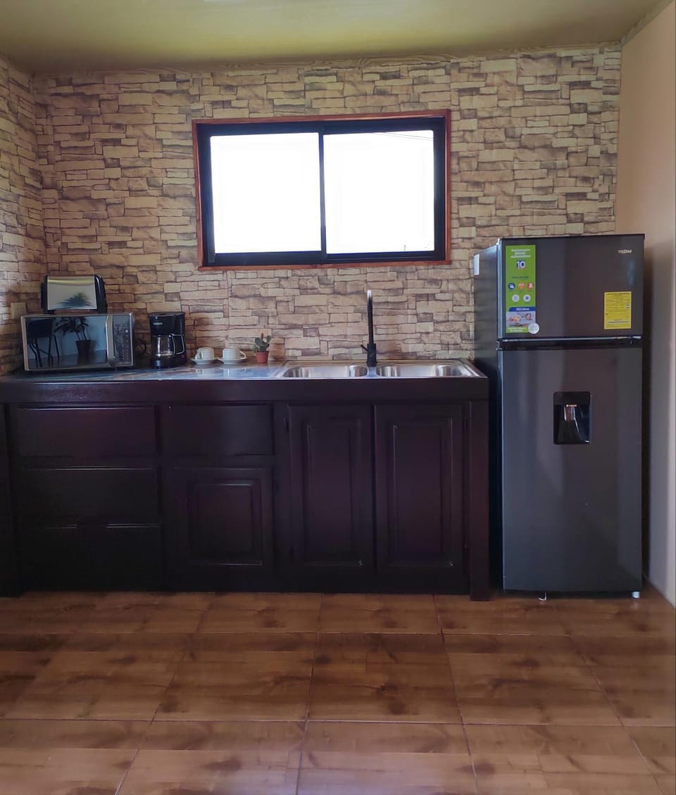 Kitchen or kitchenette, oven