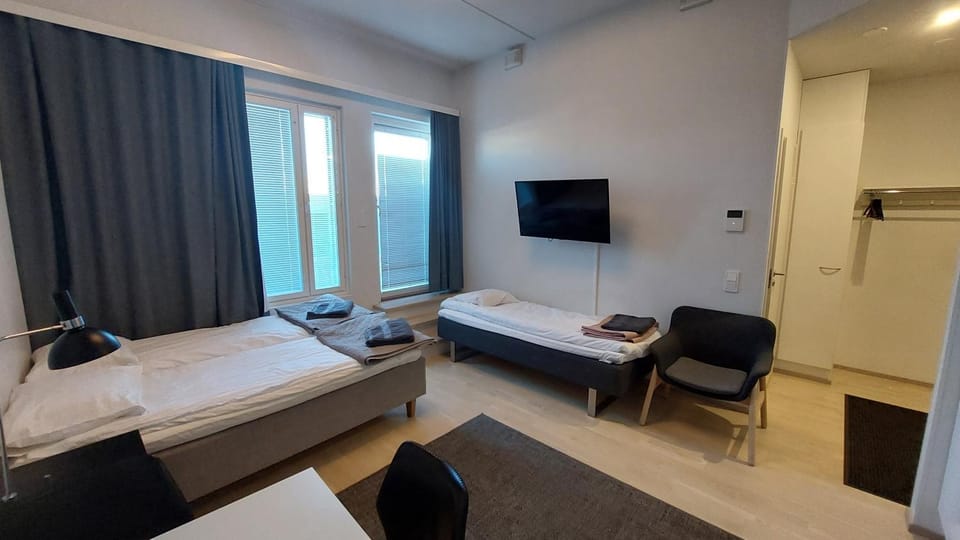 Best location city center studio with balcony and free parking Kotimaailma apartments Apartment in Finland