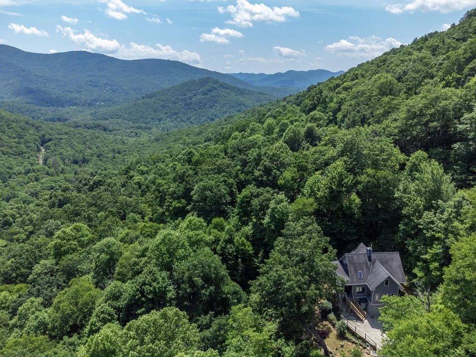 Carolina Blue Pet Friendly, Deck, Treetop Views House in Buncombe County