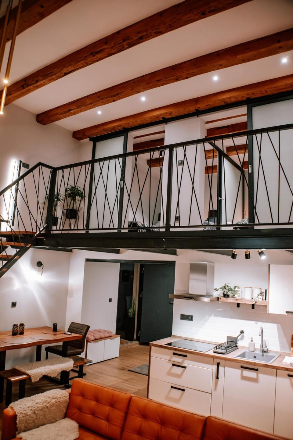 Kitchen or kitchenette, Living room, Dining area