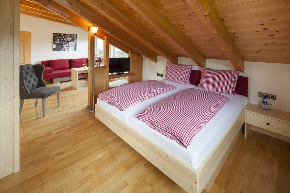 Bed, TV and multimedia, Living room, Photo of the whole room, Seating area, Bedroom