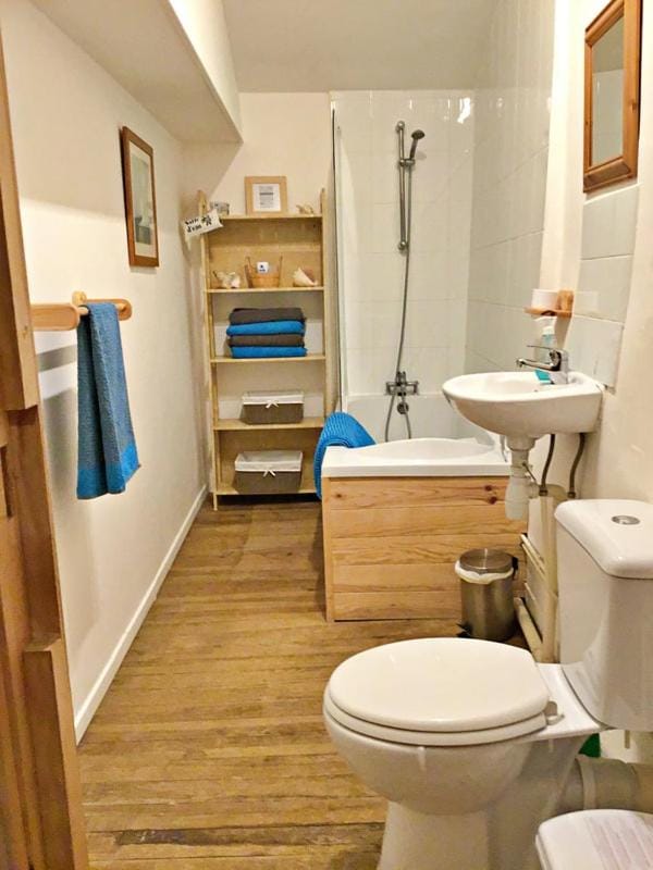 Shower, Toilet, Bathroom, towels