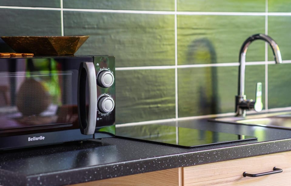 Kitchen or kitchenette, minibar, stove