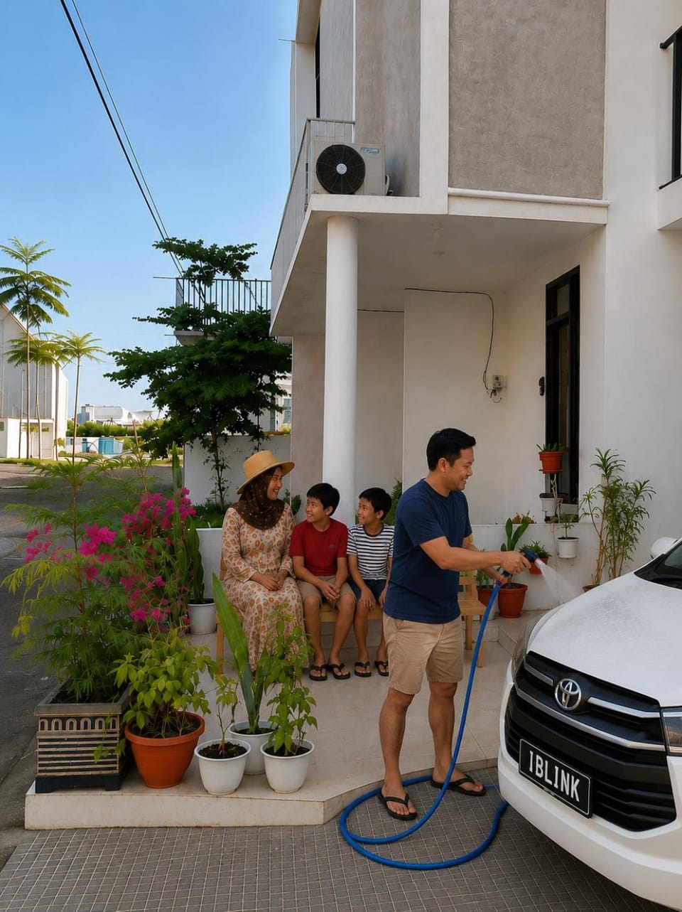 Patio, Day, People, Garden view, group of guests, Parking