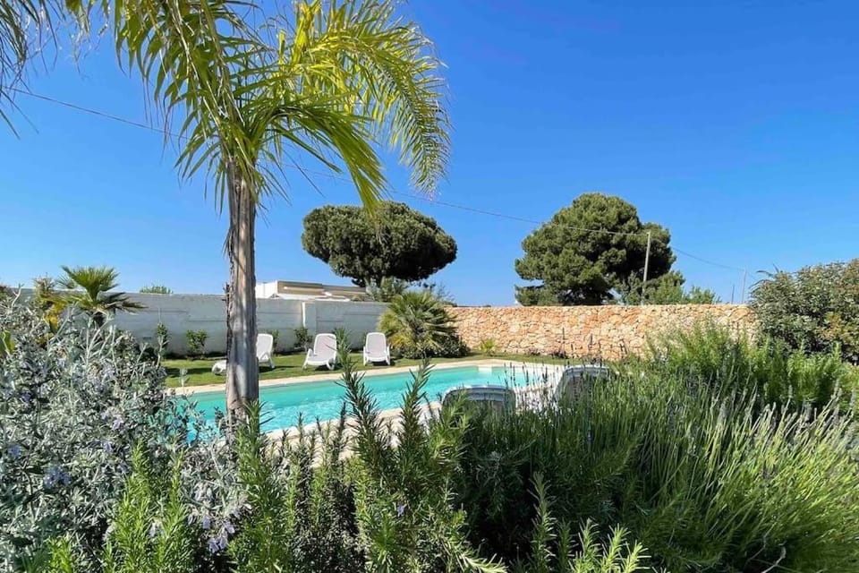 Natural landscape, Garden, Pool view, Swimming pool, Swimming pool, sunbed