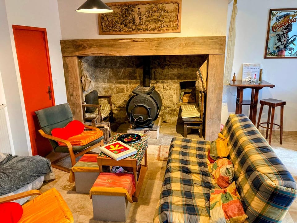 Living room, fireplace