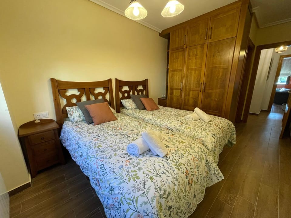 Bed, Photo of the whole room, Bedroom, towels, wardrobe