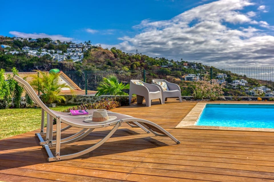 Patio, Garden, Pool view, Swimming pool, sunbed