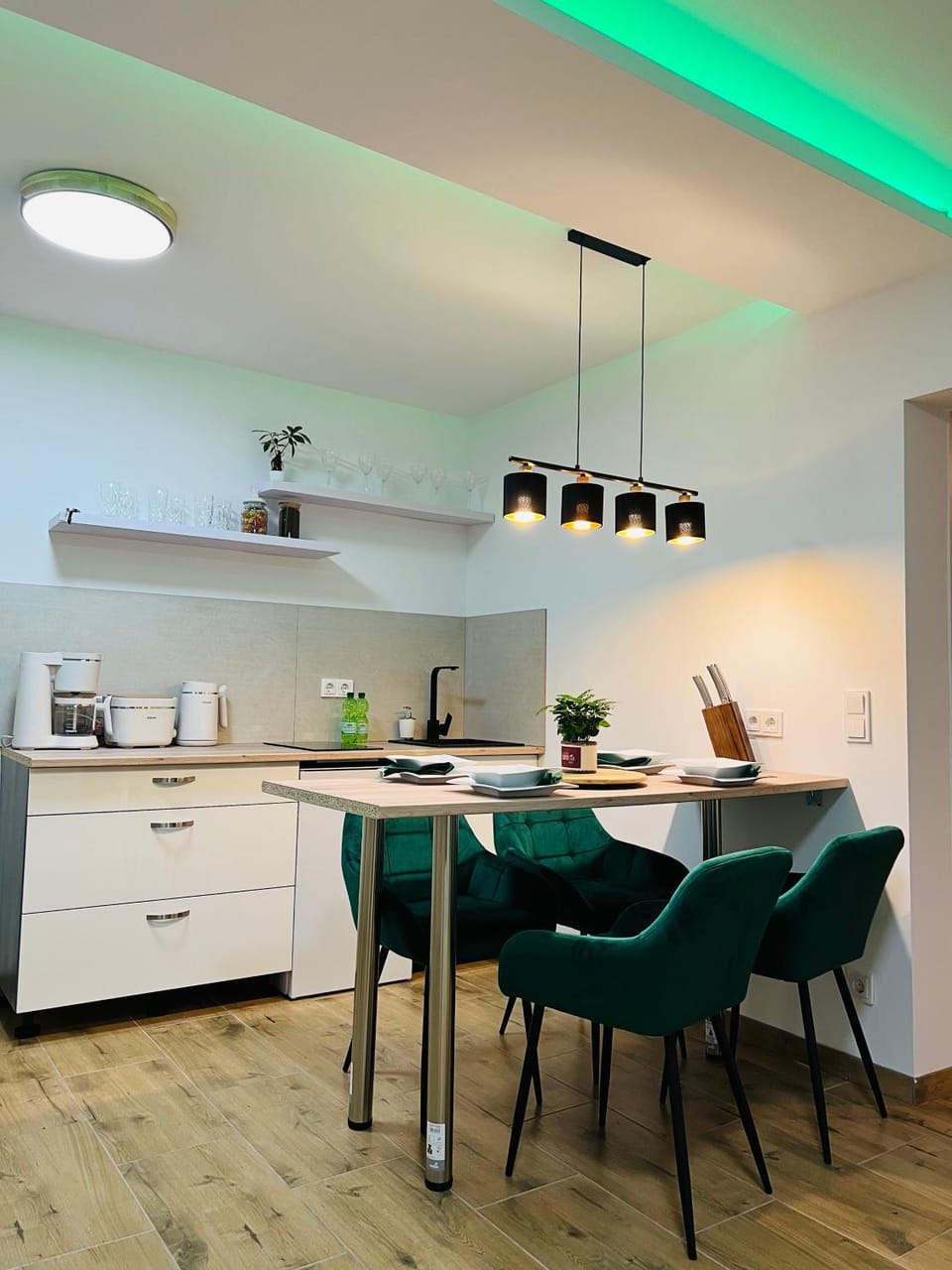 Coffee/tea facilities, Kitchen or kitchenette, Dining area, pet friendly, stove, toaster