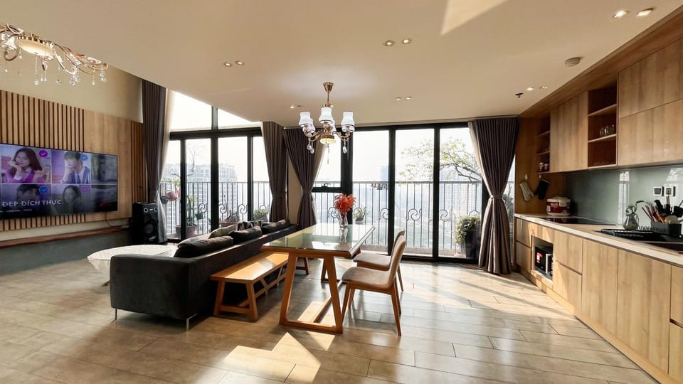 Communal lounge/ TV room, TV and multimedia, Kitchen or kitchenette, Living room, Seating area, Dining area, Evening entertainment, minibar, oven, pet friendly, stove