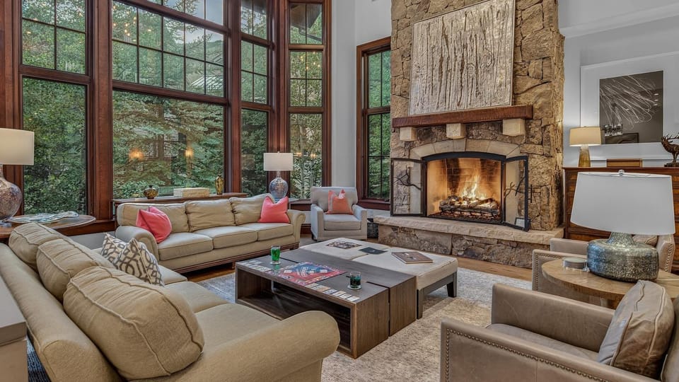 Living room, Seating area, fireplace, furniture