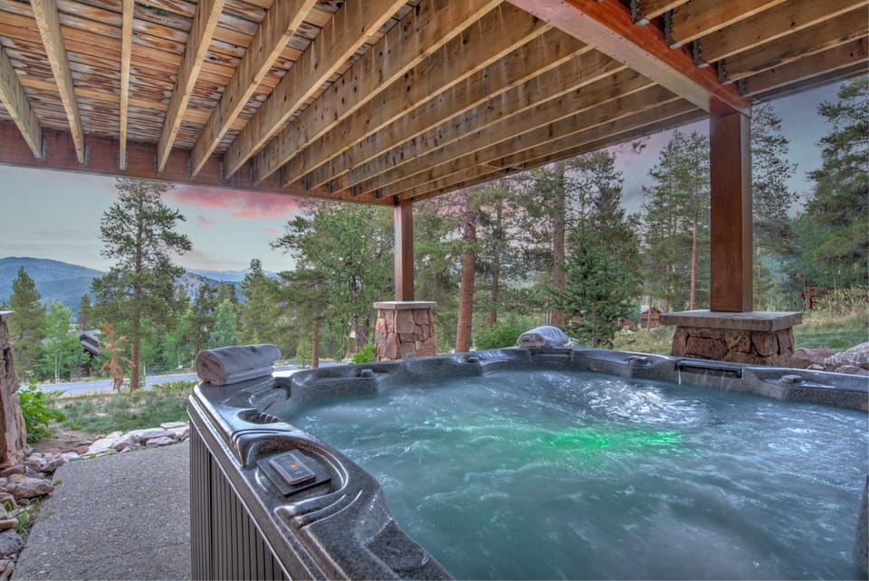 Patio, Hot Tub, View (from property/room), towels
