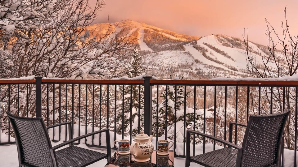 Winter, View (from property/room), Balcony/Terrace, Seating area