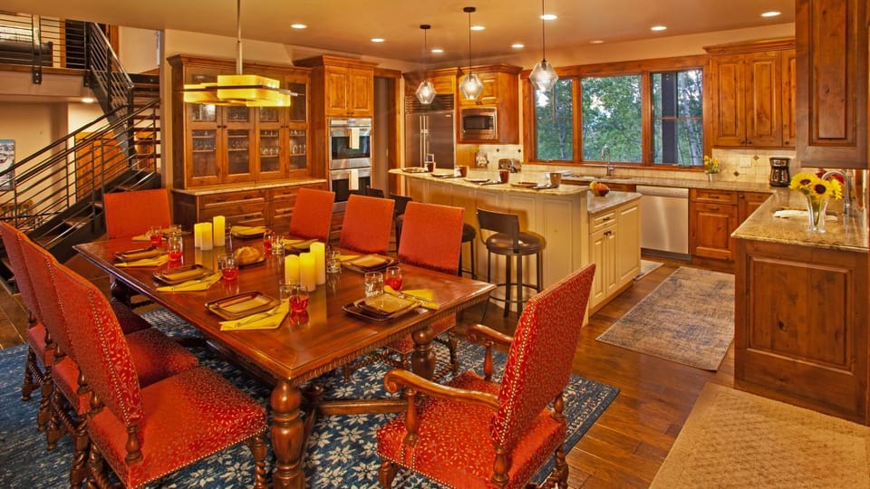 Dining area, furniture, storage, kitchen