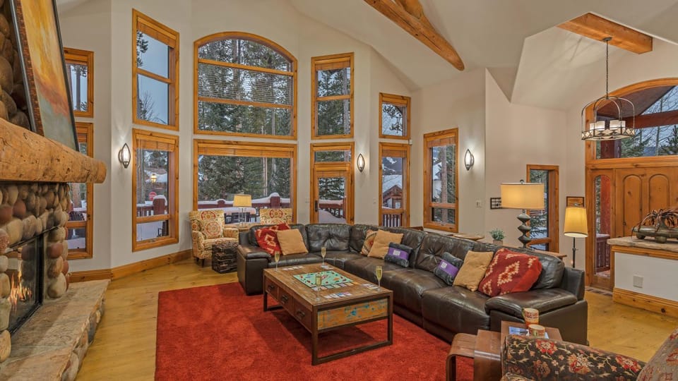 View (from property/room), Seating area, fireplace, furniture