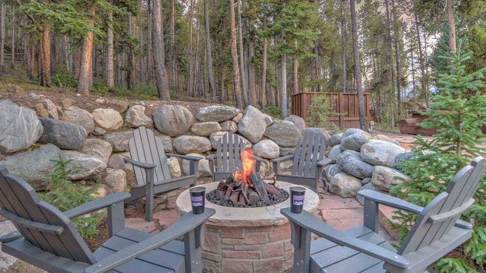 Seating area, fireplace