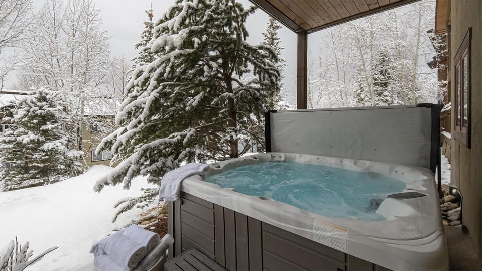 Hot Tub, Mountain view, towels