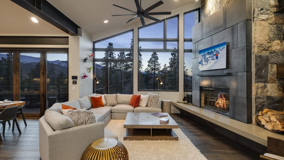 TV and multimedia, View (from property/room), Seating area, fireplace, furniture