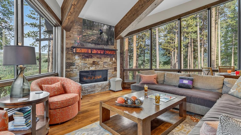 TV and multimedia, Living room, Seating area, fireplace, furniture