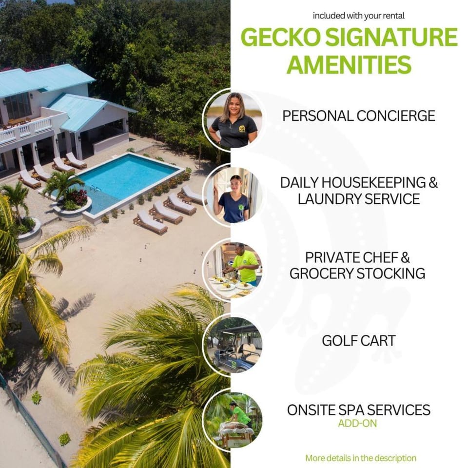 Surfside Gecko - Large Oceanfront Villa with Pool Close to Village Villa in Stann Creek District