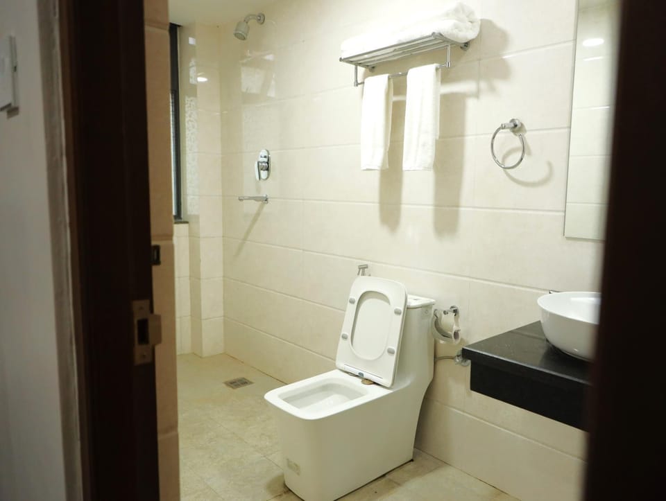 Shower, Toilet, Bathroom, towels