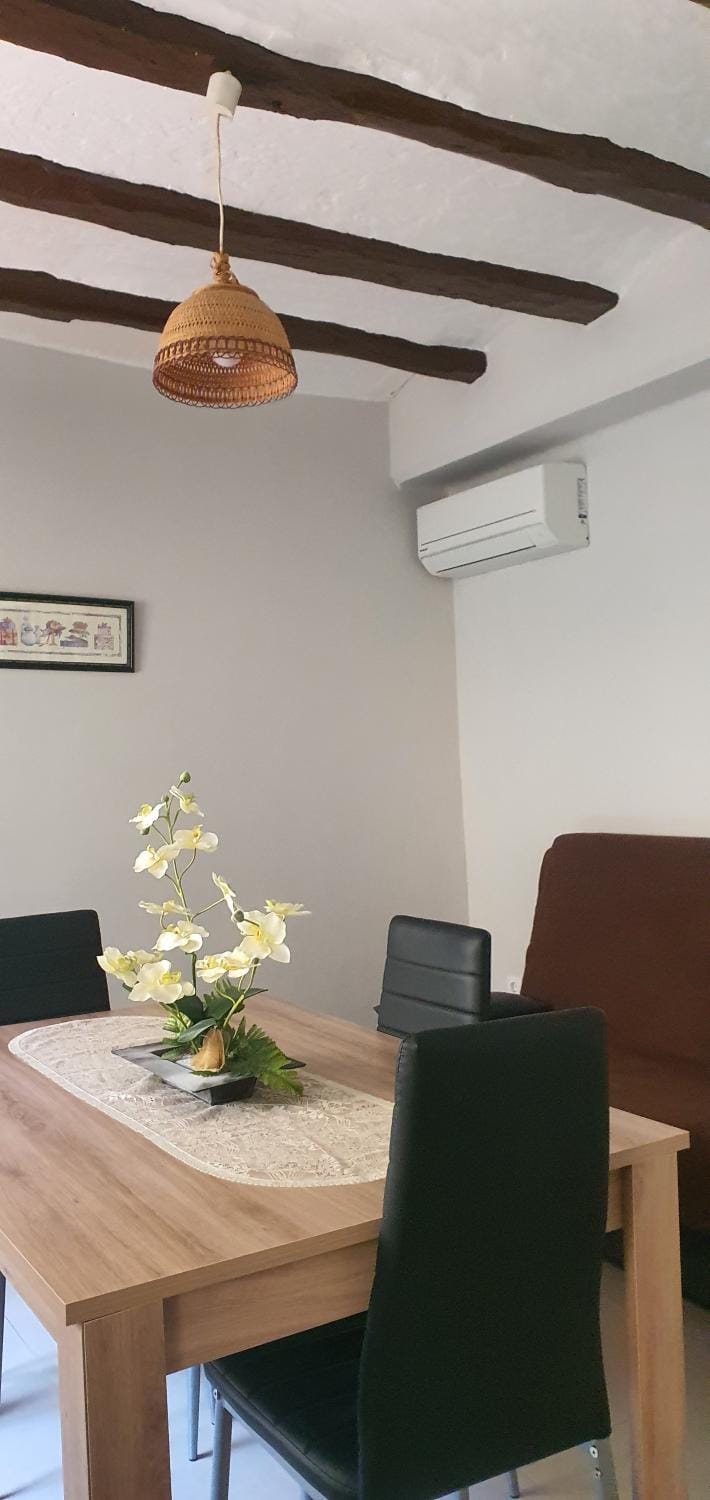Dining area, air conditioner