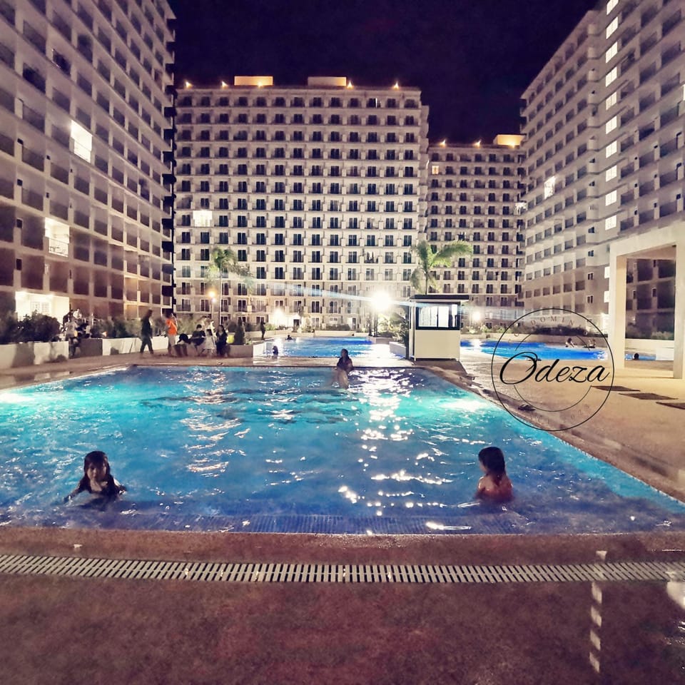 Night, Pool view, Swimming pool