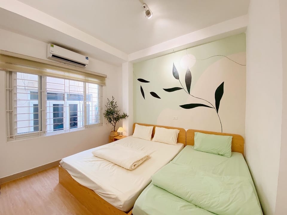 Bed, Bedroom, air conditioner