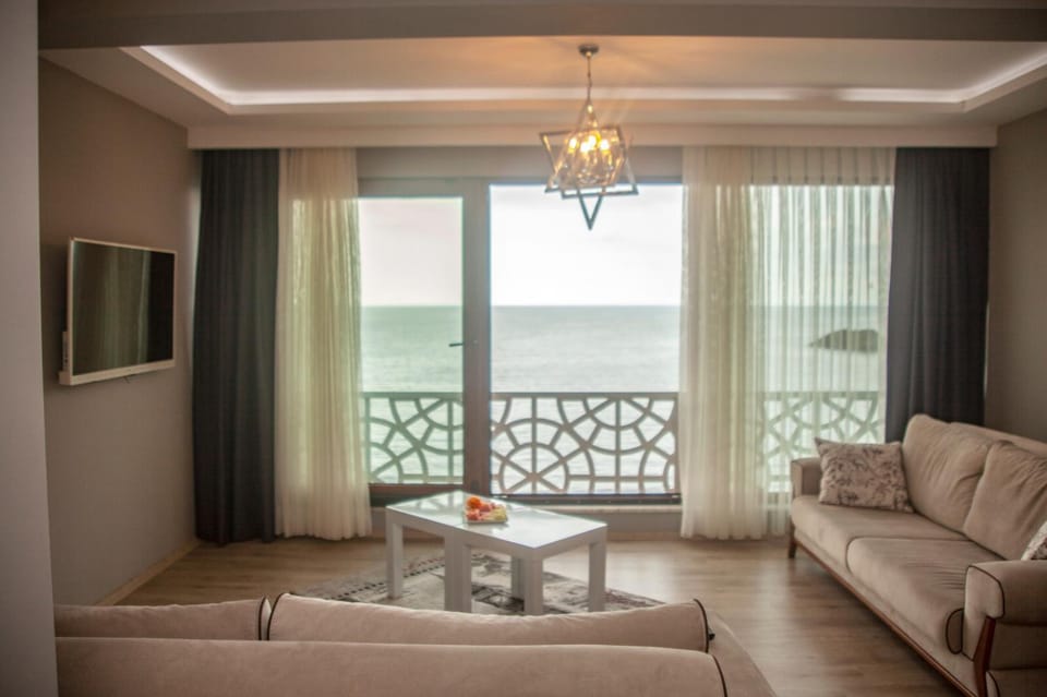 Living room, Decorative detail, Seating area, Sea view