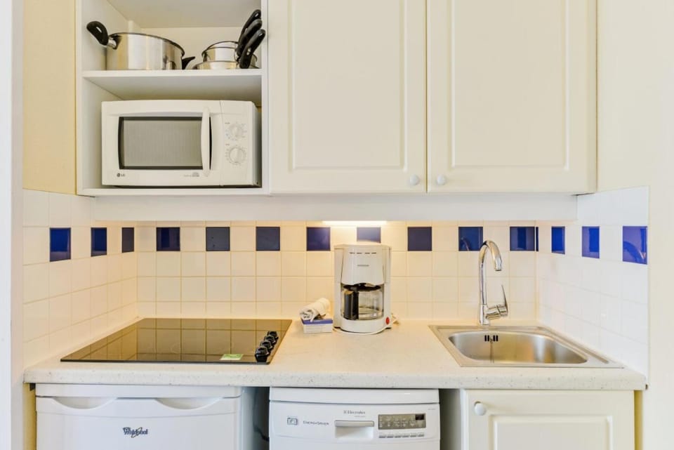 Bathroom, microwave, kitchen