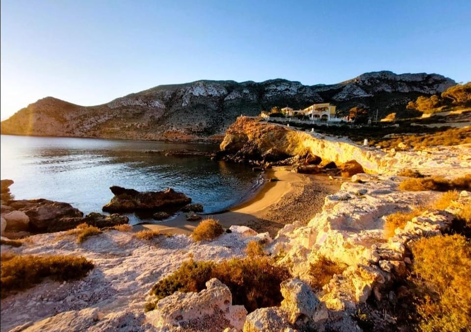 Natural landscape, Beach, Mountain view, Sea view