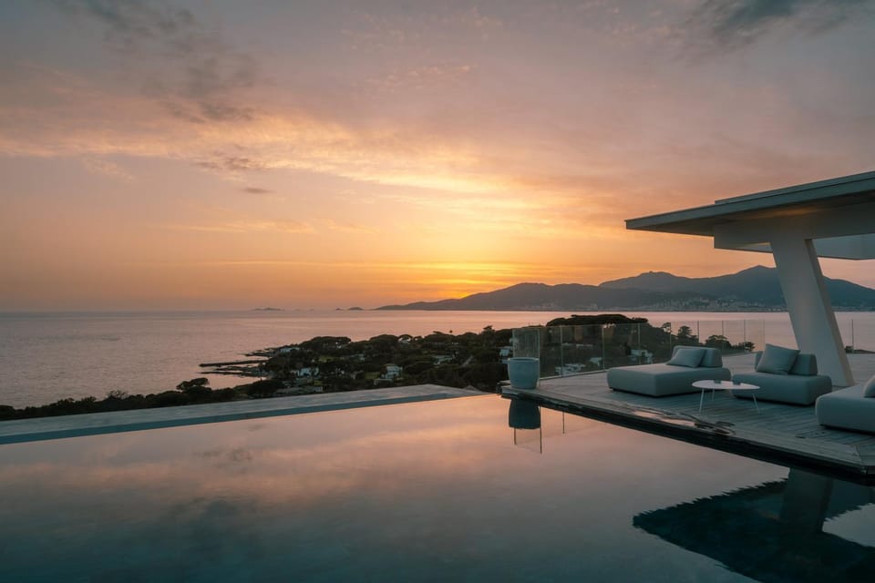 Pool view, Sea view, Sunset