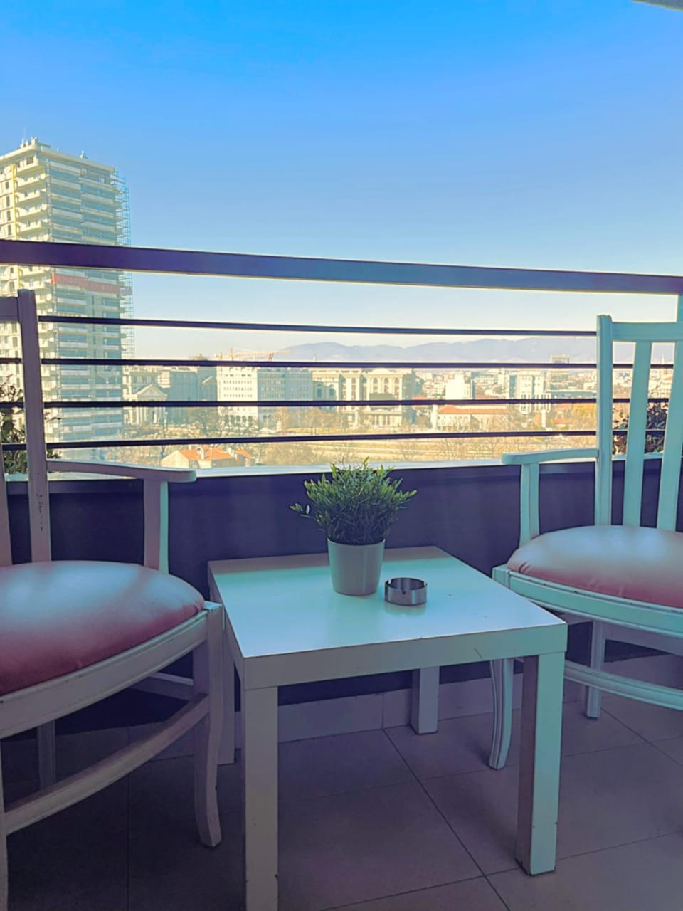 View (from property/room), Balcony/Terrace, City view, River view