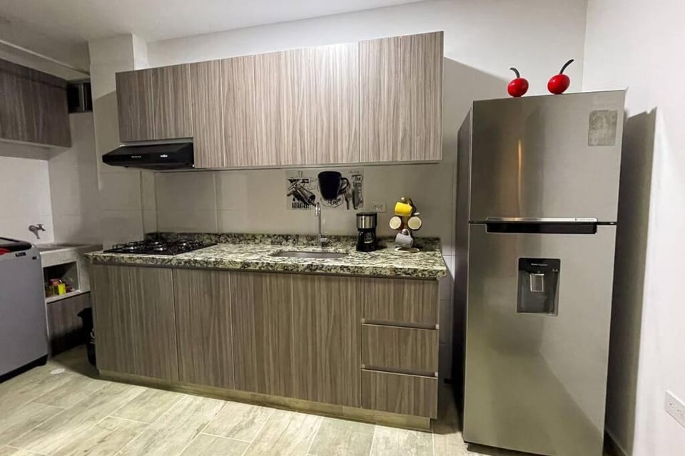 Kitchen or kitchenette, oven, stove