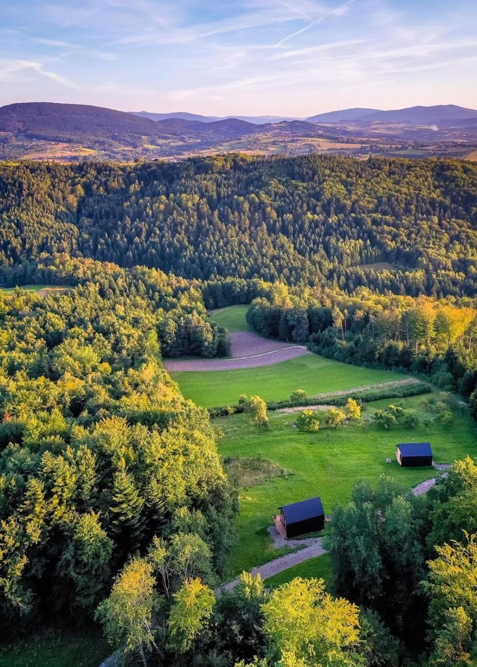 Spring, Natural landscape, Bird's eye view, Garden