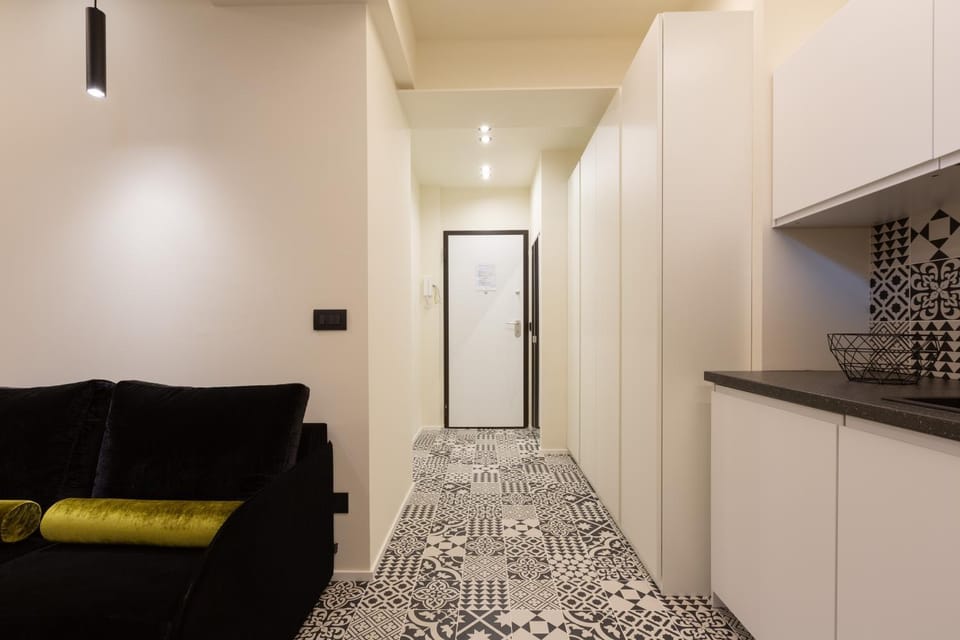 Kitchen or kitchenette, Living room, Seating area