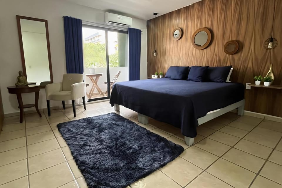 Bed, TV and multimedia, Balcony/Terrace, Bedroom, flat iron, hair dryier, wardrobe, air conditioner