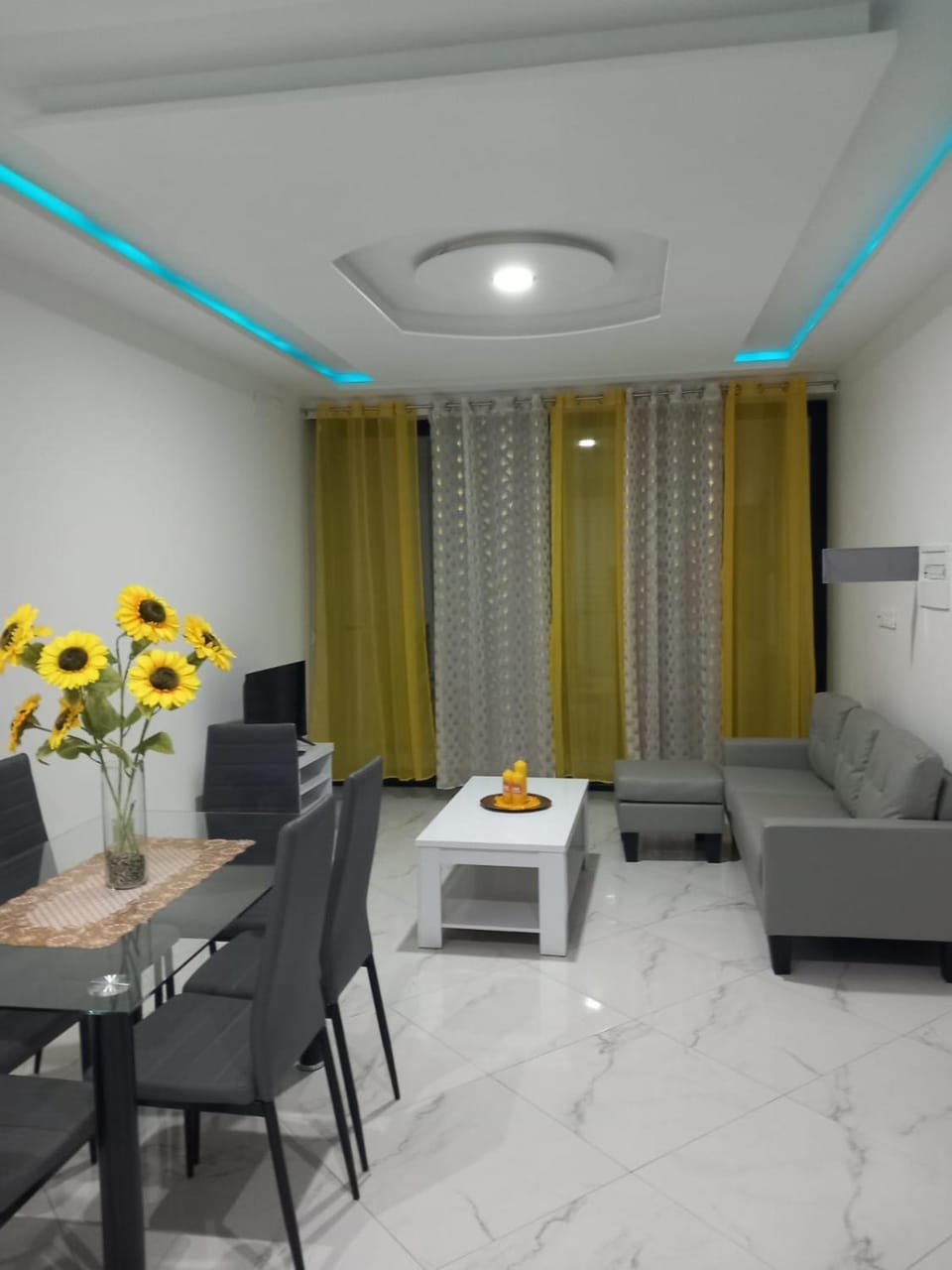Living room, Seating area, Dining area