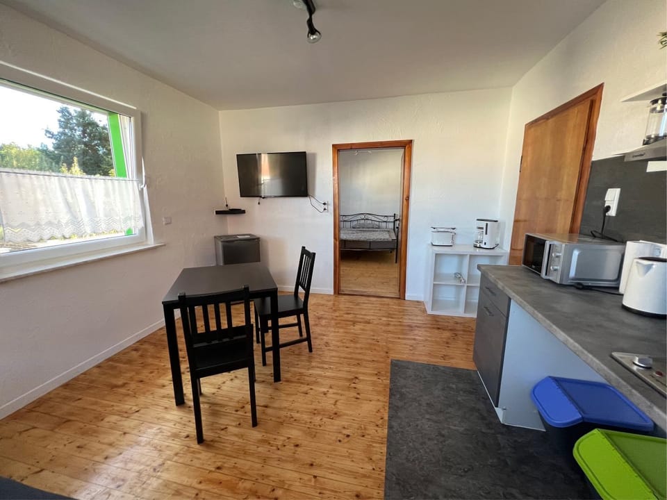 Kitchen or kitchenette, Living room, Dining area