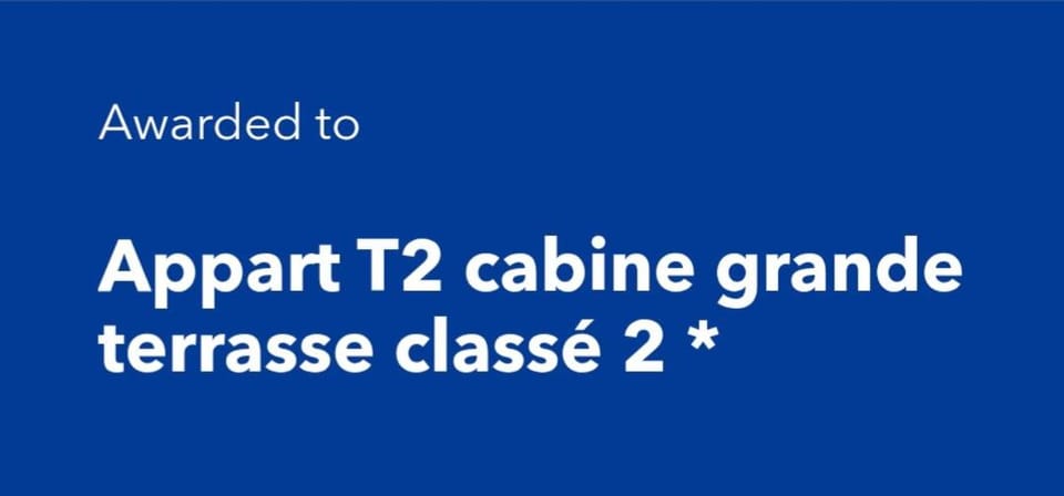Appart T2 cabine grande terrasse classé 2 * Cabin in Occitanie