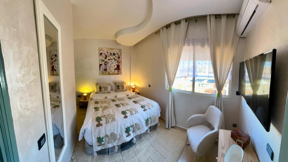 Appartement joliement décoré 3 chambres avec Terrasse quartier Gueliz Hivernage à Marrakech I19 Apartment in Marrakesh