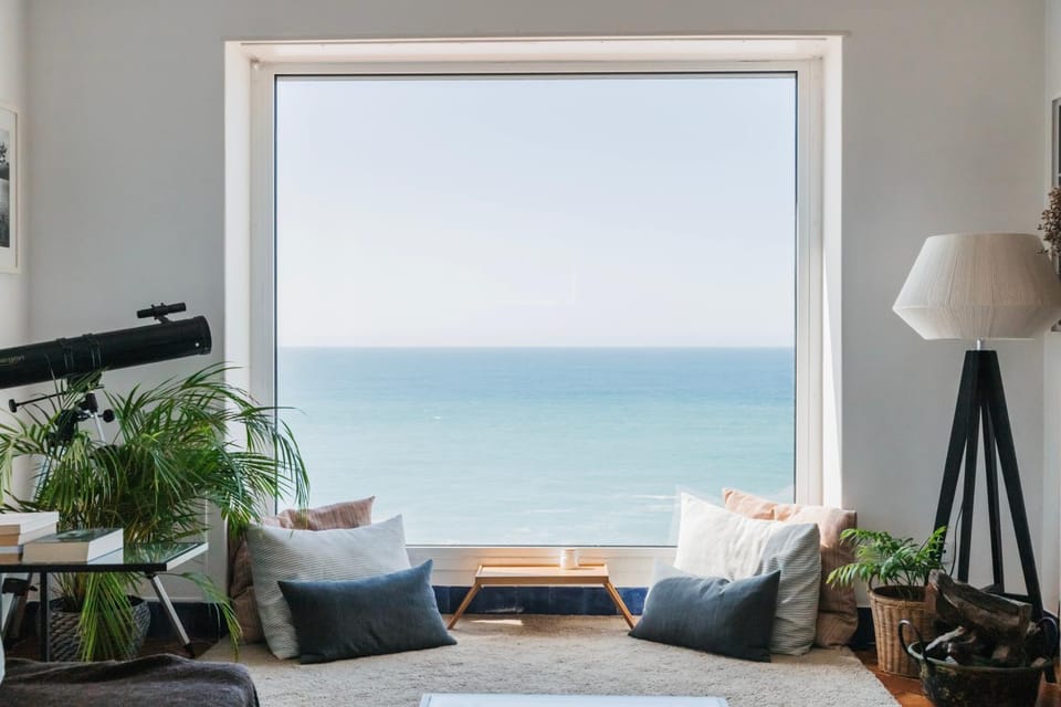 Natural landscape, Living room, Seating area, Sea view